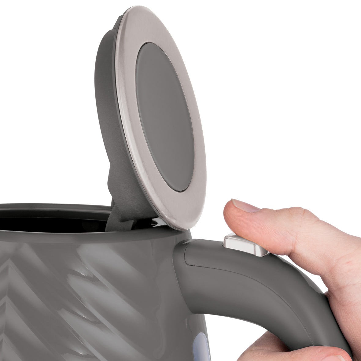 Groove elkedel - grå